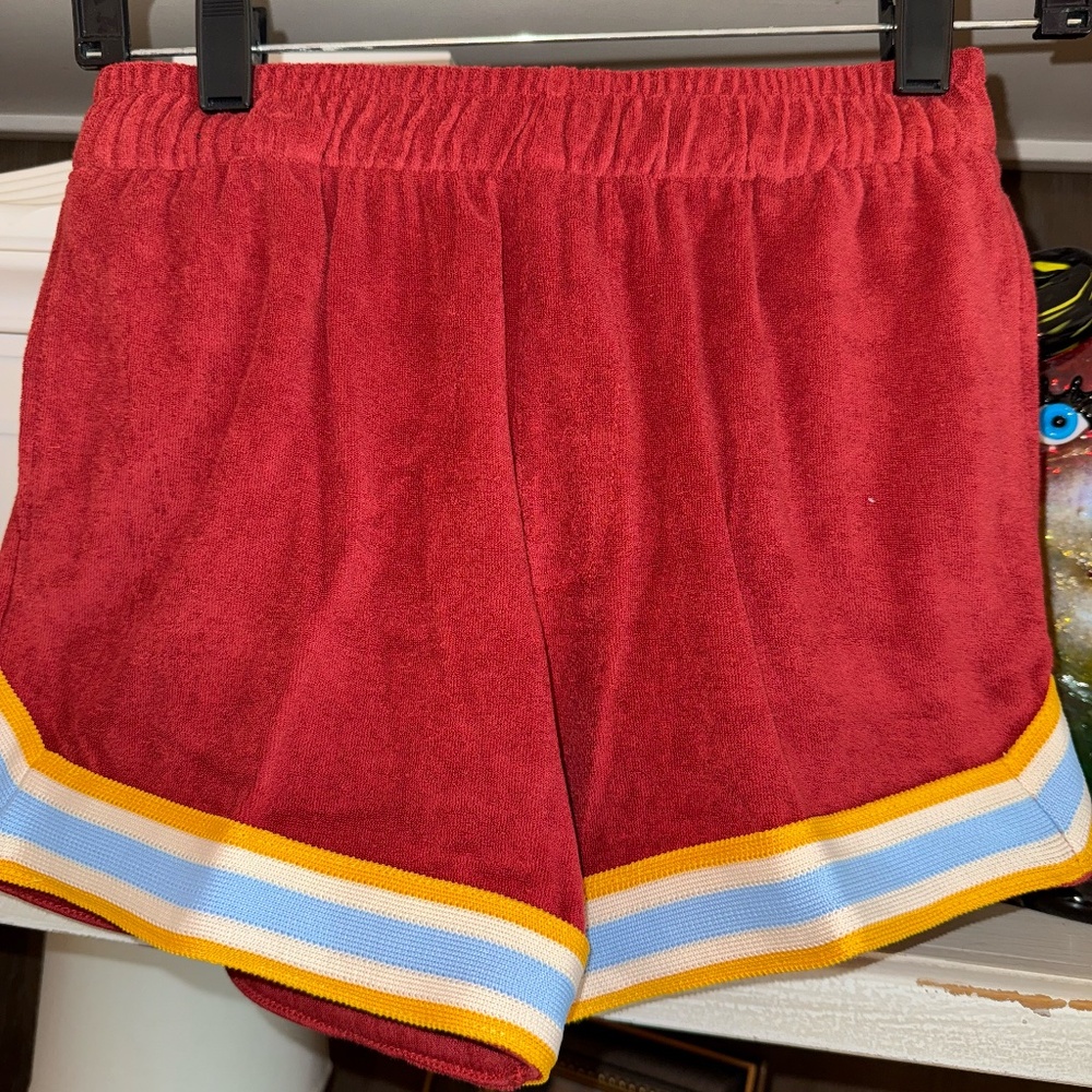 Cadets Casita Terry Shorts in Red SZ 12-14  (28-31” Waist) NWT